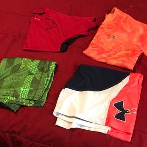 Nike and Under Armour workout gear